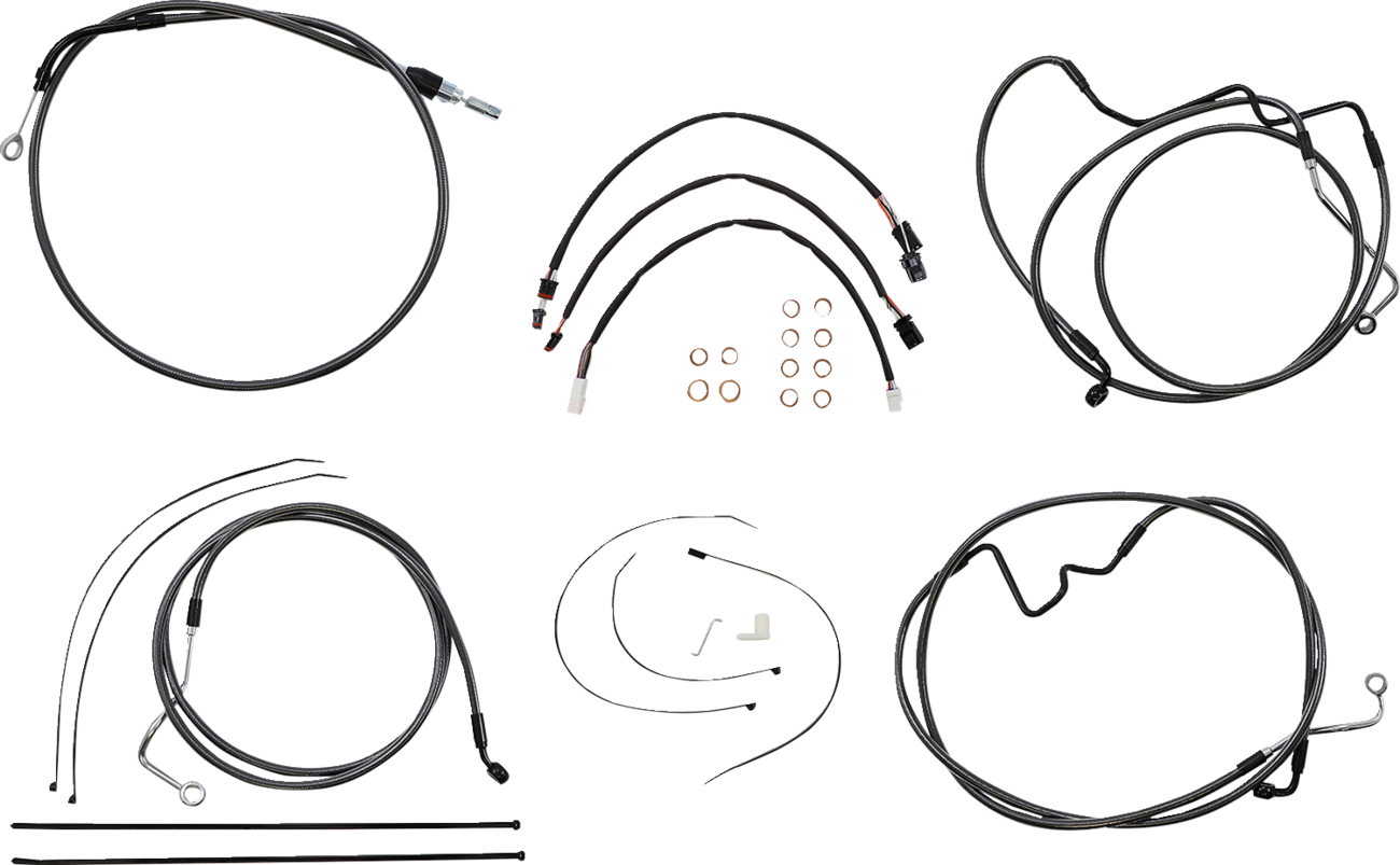 Black Pearl™ Designer Handlebar Installation Kit - 12"-14" - '21-'23 FLH - Image 2