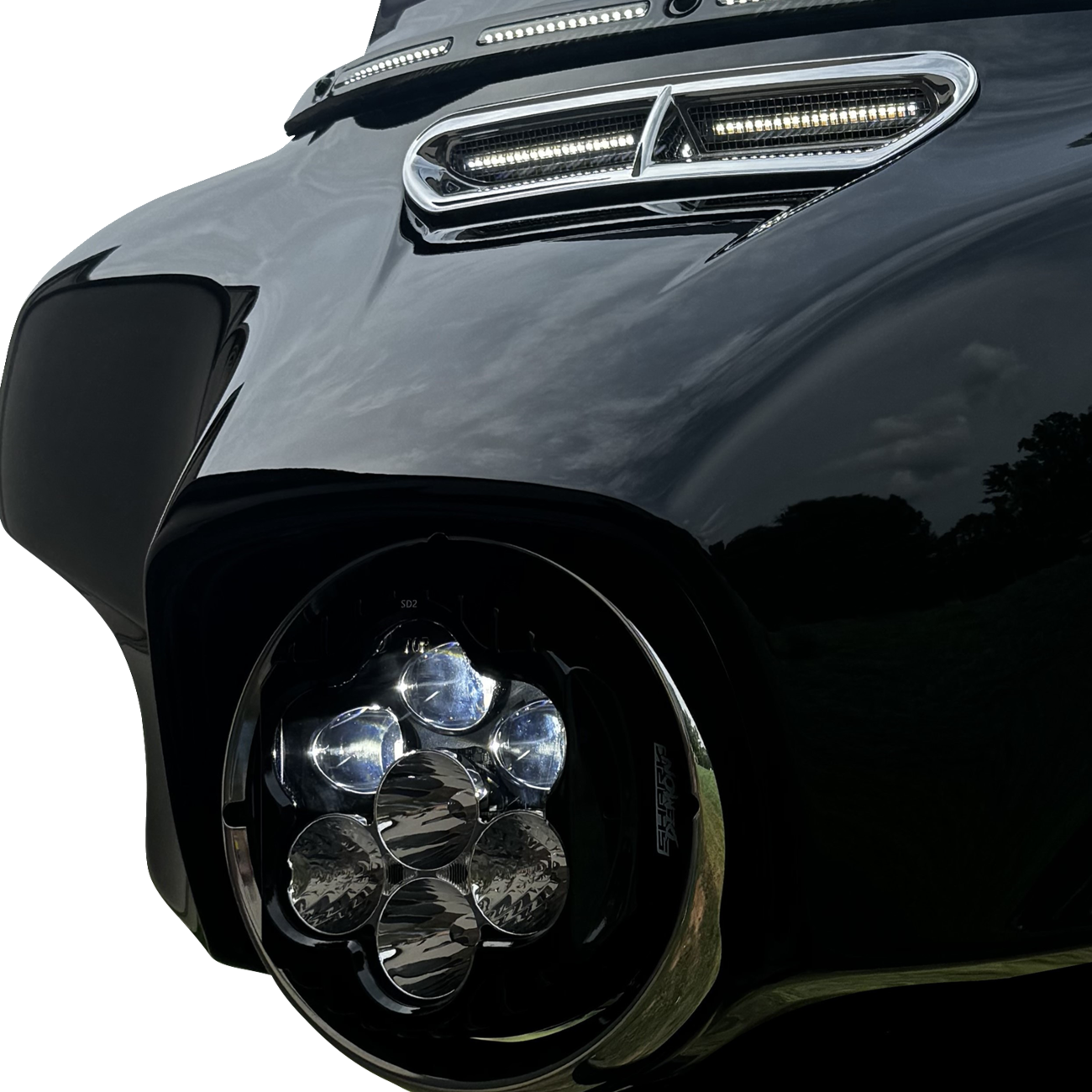Shark Demon® Performance LED Headlight - LED Headlight - Shark Demon® - Harley-Davidson®