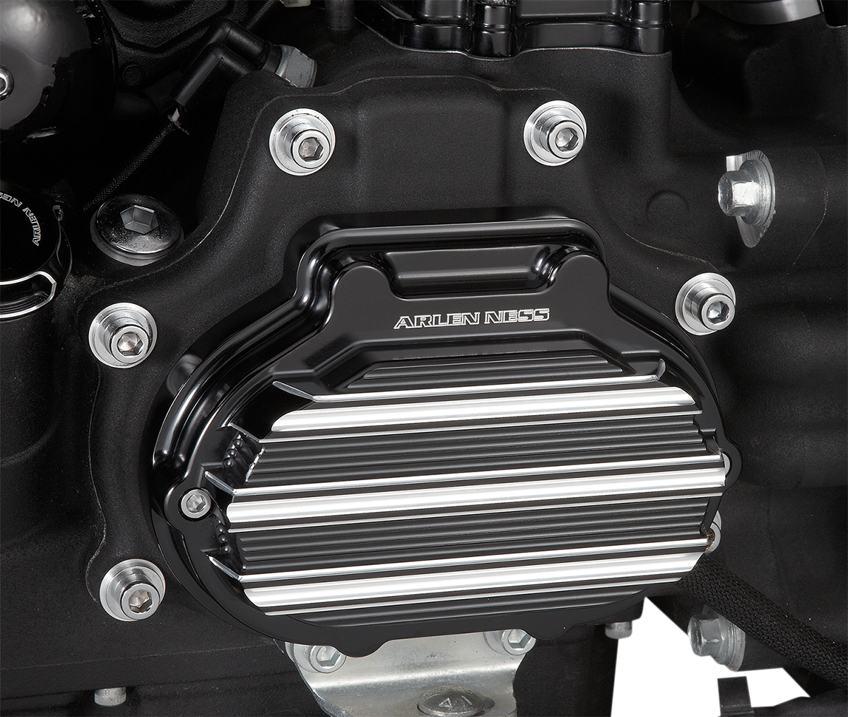 10-Gauge Transmission Side Cover - Transmission Cover - Hydraulic - Black - Big Twin [1105-0110] - Image 3