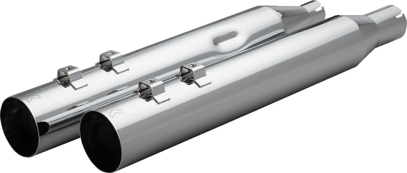 HP-Plus® Slip-On Mufflers - Straight Cut - 4" - M8 - Chrome [1801-1870]