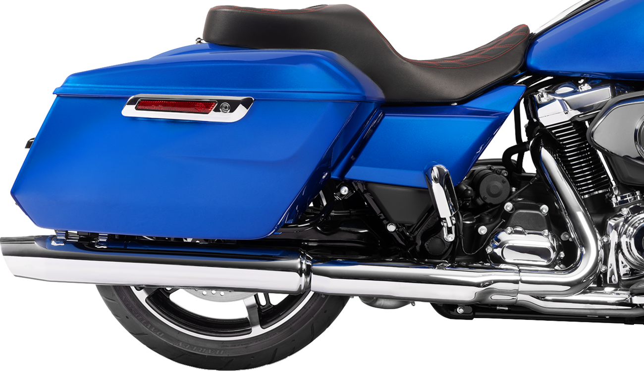Freedom Touring Seat - Freedom Seat - Black - Vinyl - Red Double Diamond Stitch - FLT/FLH '23-'25 [0801-2100] - Image 4