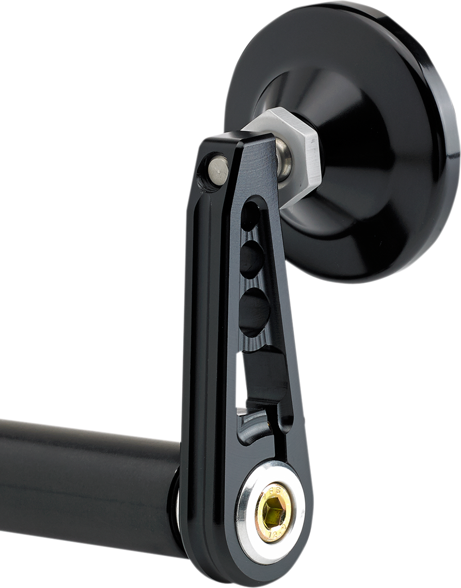 Bar End Mirror - Mirror - Bar End/Side View - Round - Black - Straight - 2-1/4" [0640-0606] - Image 2