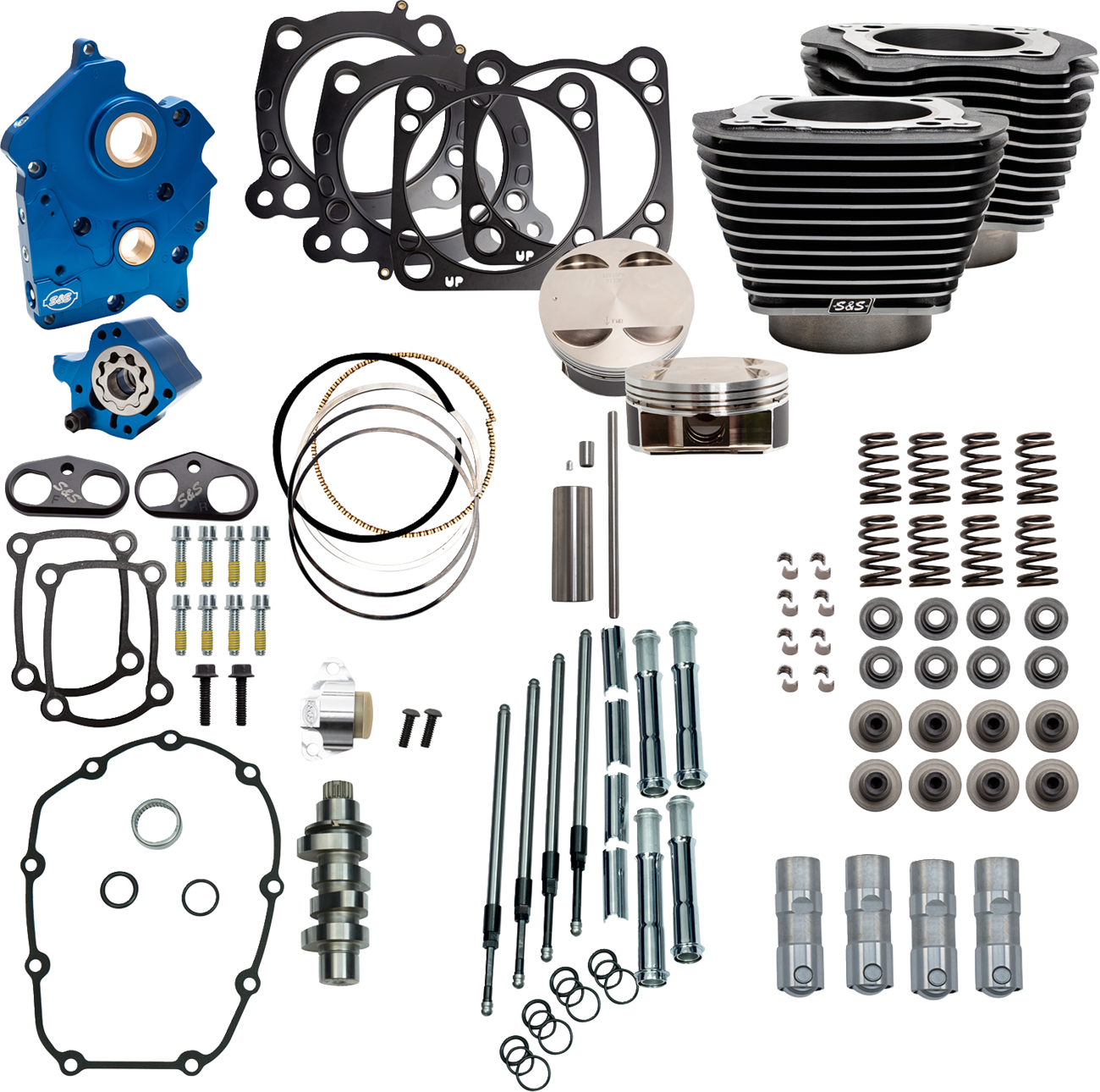 128" Power Package - Power Pack - 4.500" Stroke - Oil Cooled - Black Granite w/Highlights - M8 [0904-0129]