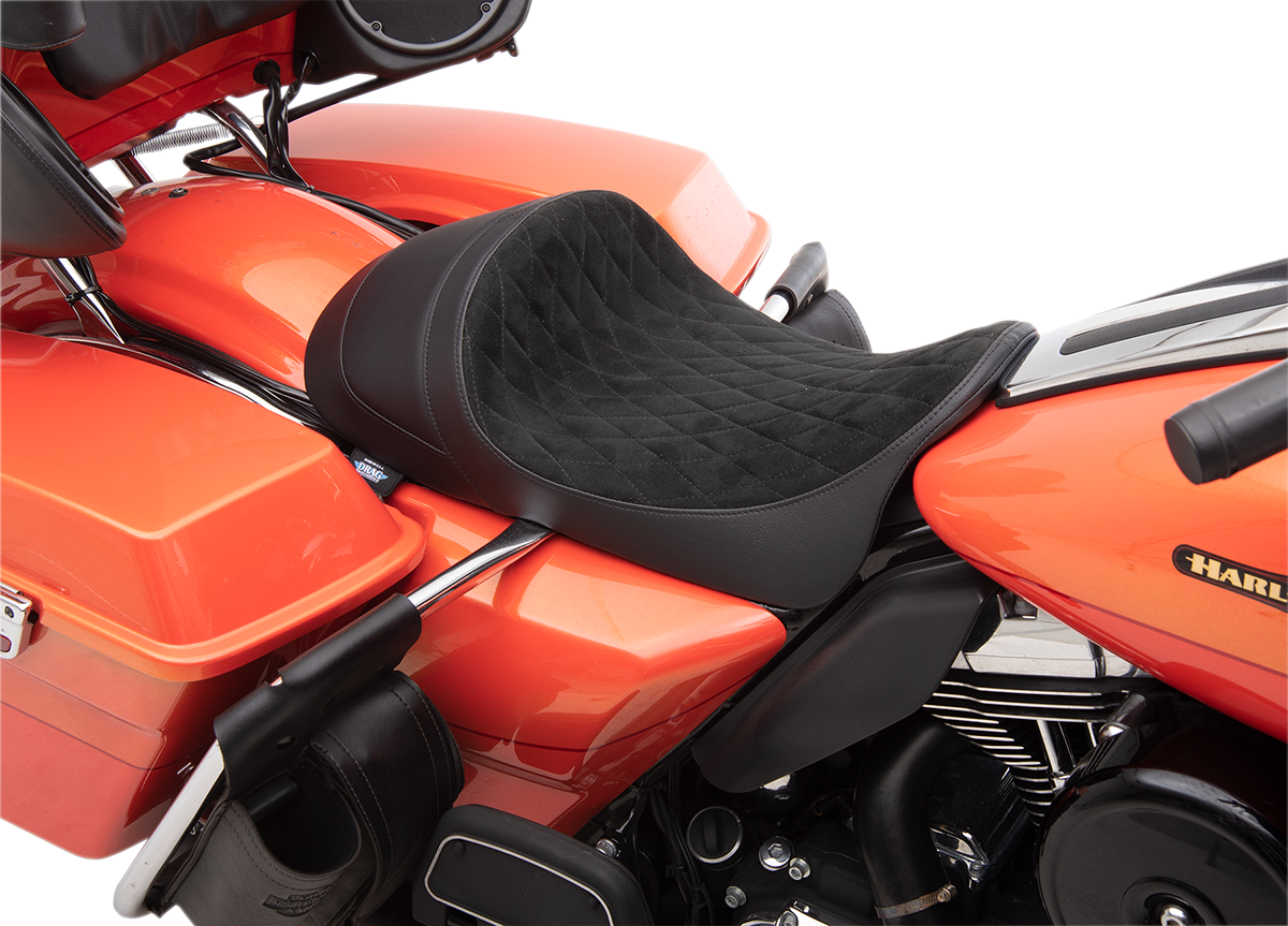 EZ-ON Mount Forward Low Solo Seat - Forward Low Solo Seat - Diamond - Faux Suede - FL '08-'23 [0801-1255] - Image 3