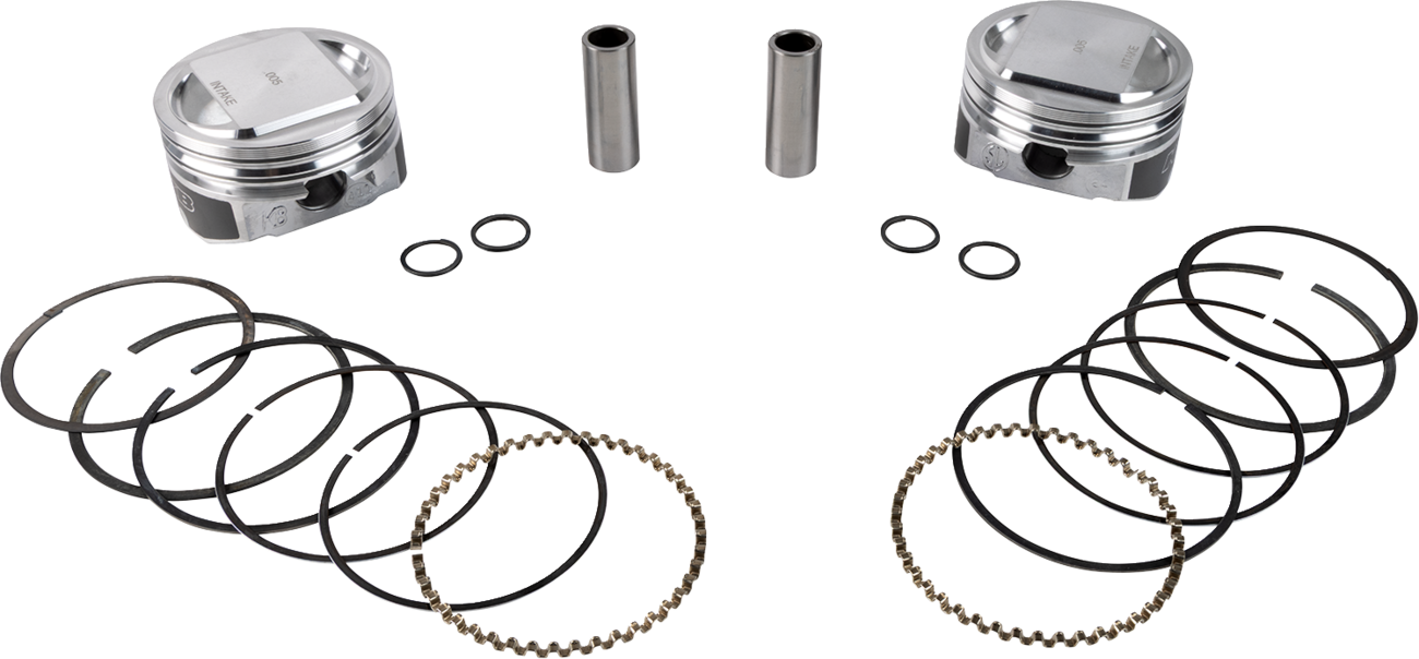 Hypereutectic Piston Kit - Piston Kit - 3.875" +0.005" - 10.5:1 CR - 95" Twin Cam Big Bore [DS-751287]
