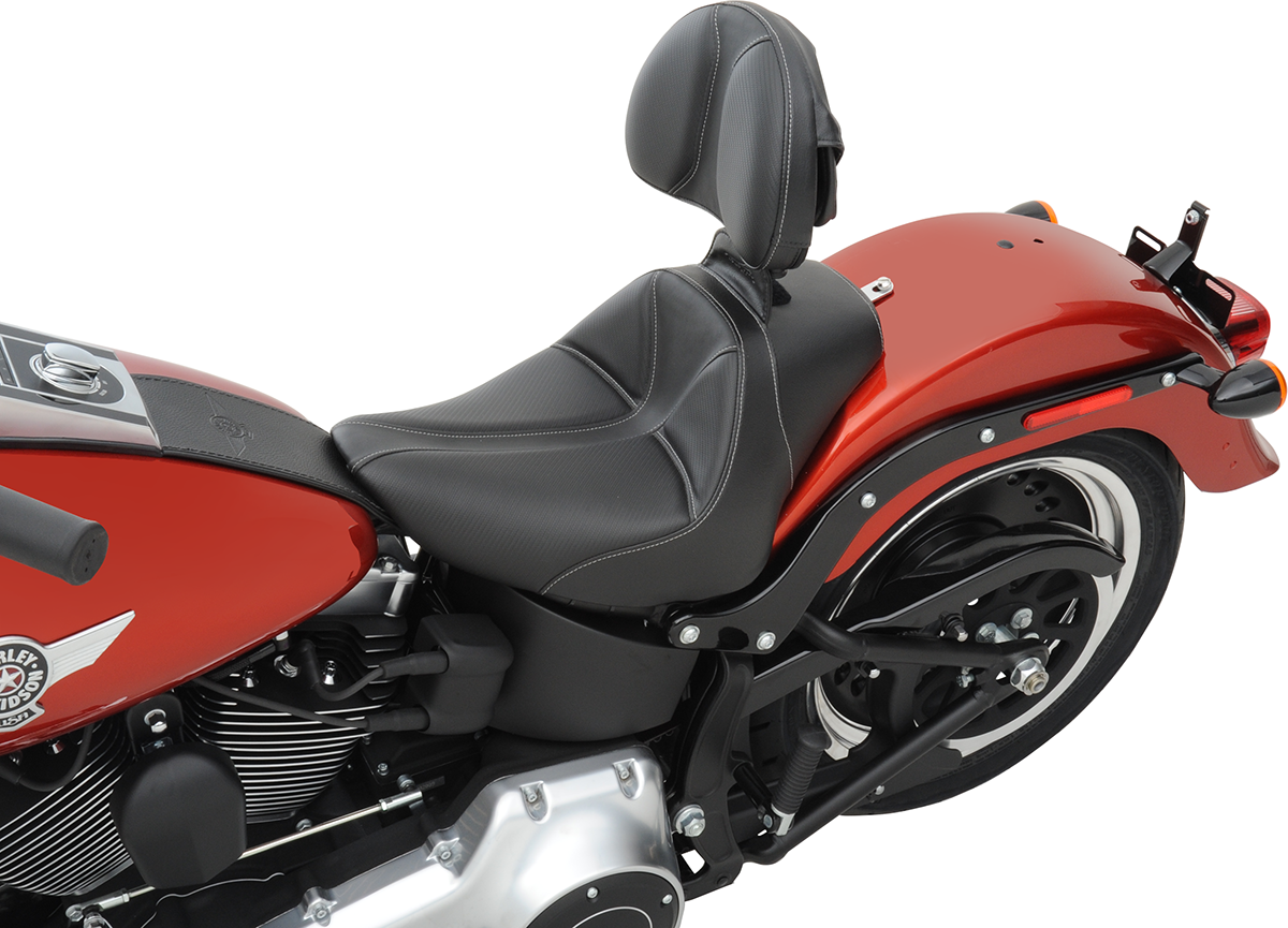 Dominator Solo Seat - w/o Backrest - Black w/ Gray Stitching - FL/FX '06-'17 [0802-0799] - Image 5