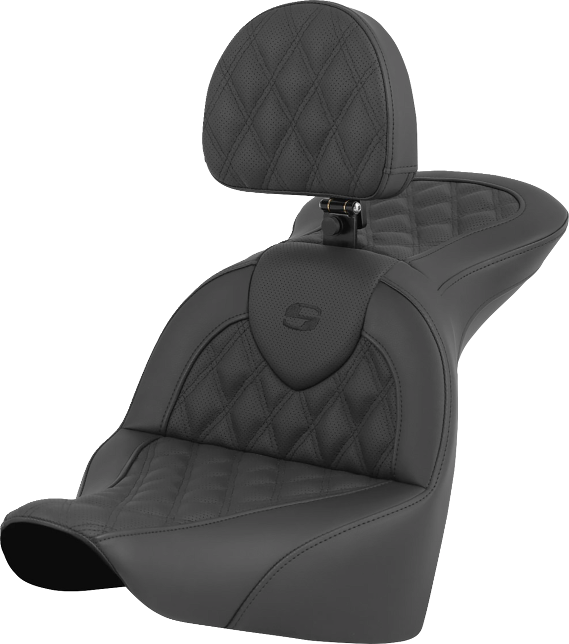 RoadSofa™ Seat - Lattice Stitch - with Driver Backrest - FLFB/FXBR '18-'24 [0802-1616]
