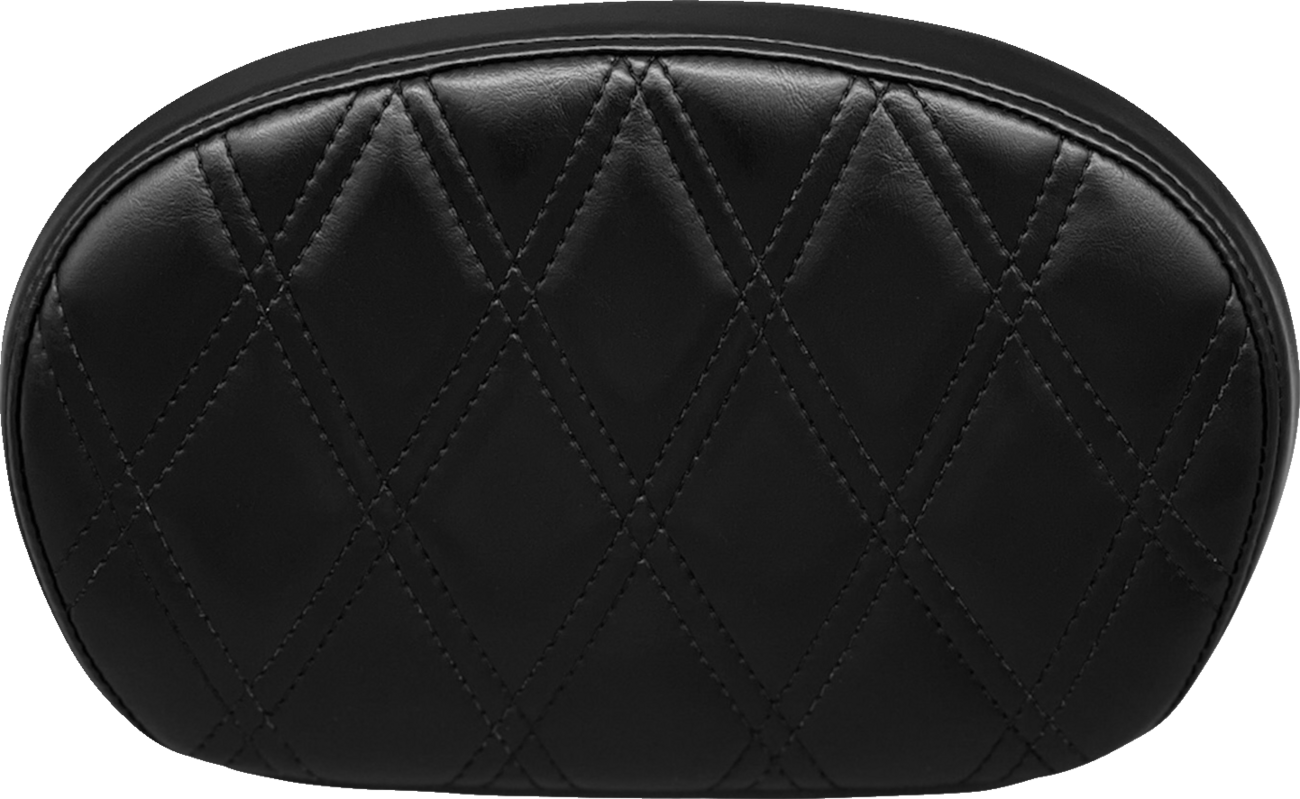 Sissy Bar Pad - Medium - Double Diamond - Shiny Black [0801-1512]