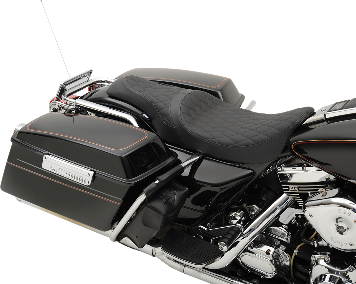 Caballero 2-Up Vinyl Seat - Caballero Seat - Solar Reflective Leather - Diamond Stitch - FL '97-'07 [0801-1133]