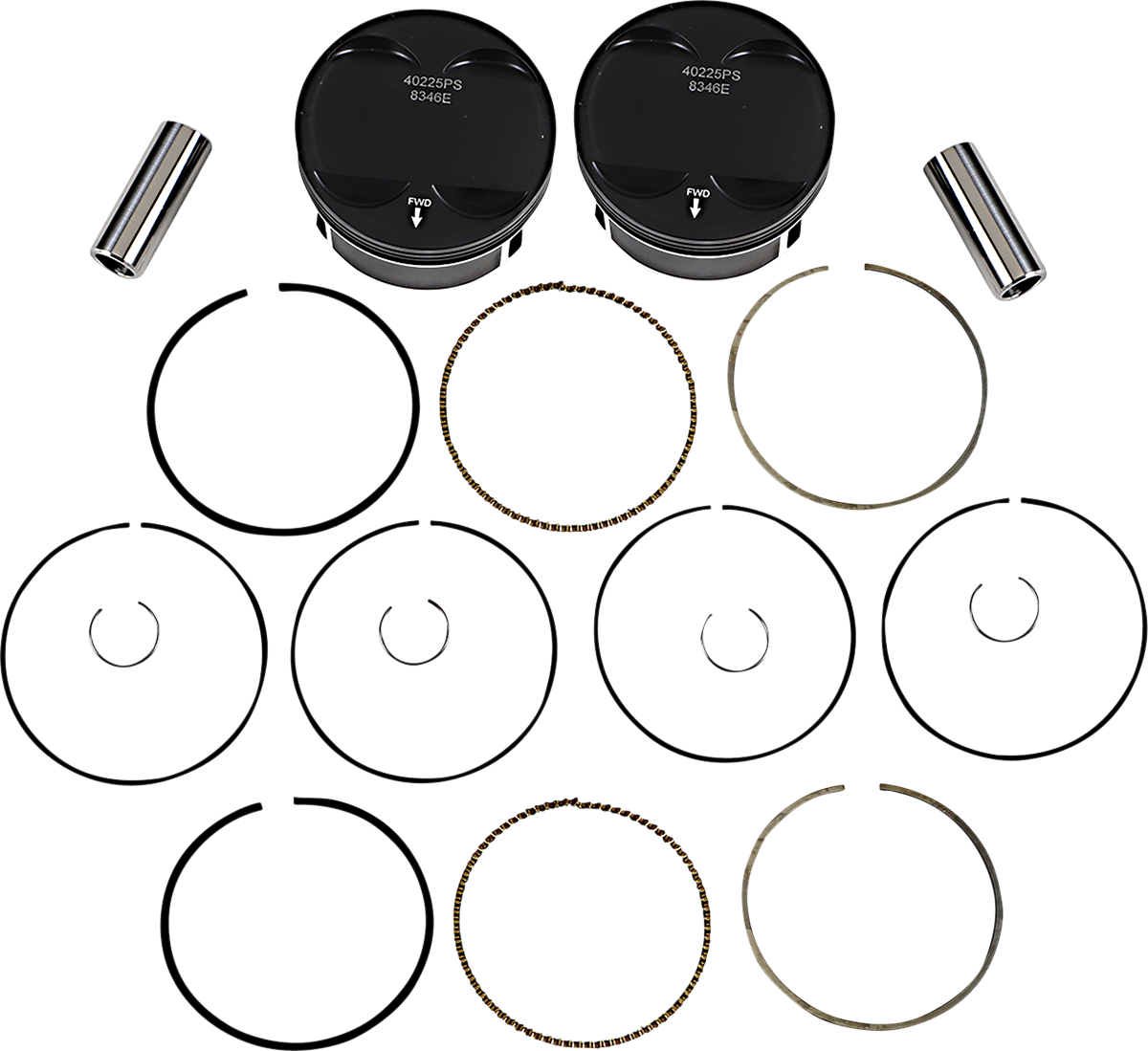Piston Kit - 4.250" Bore - 124 CI - CVO 117" M8 [0903-1676]