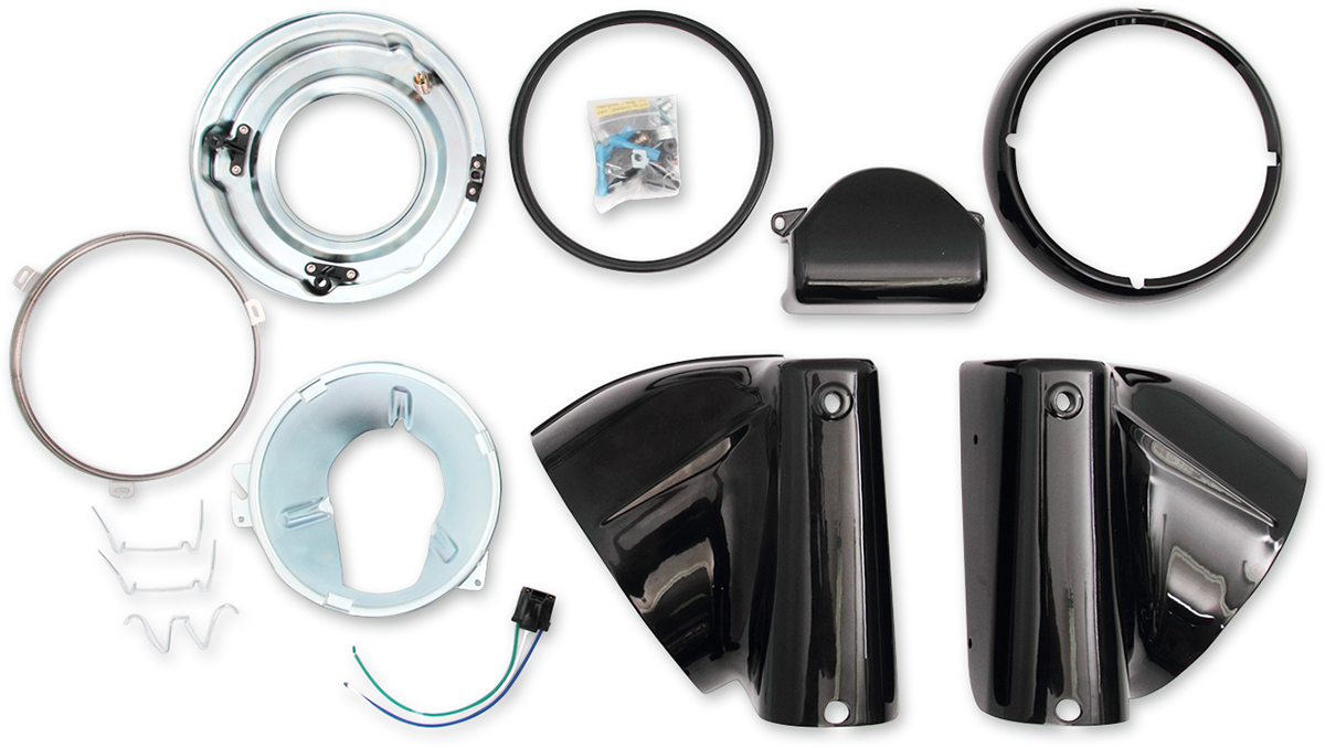 Headlight Nacelle Kit - 7" Nacelle Headlight Kit - Black [2001-1482]