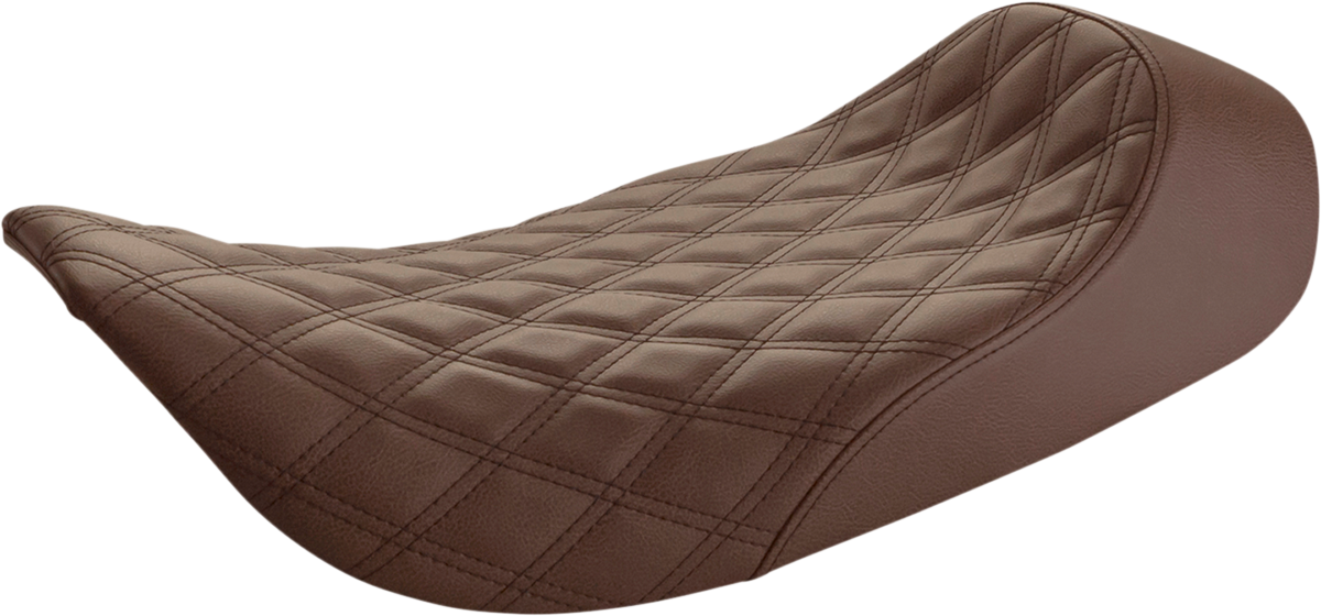 Renegade™ Lattice Stitch Solo Seat - Renegade™ Solo Seat - Lattice Stitched - Brown - FLH '97-'07 [0801-1333]