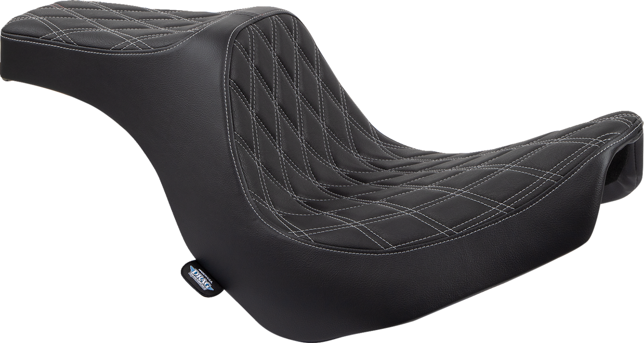Predator III Seat - Predator III 2-Up Seat - Vinyl - Double Diamond - Silver Stitching - FL/FX '18-'24 [0802-1493]