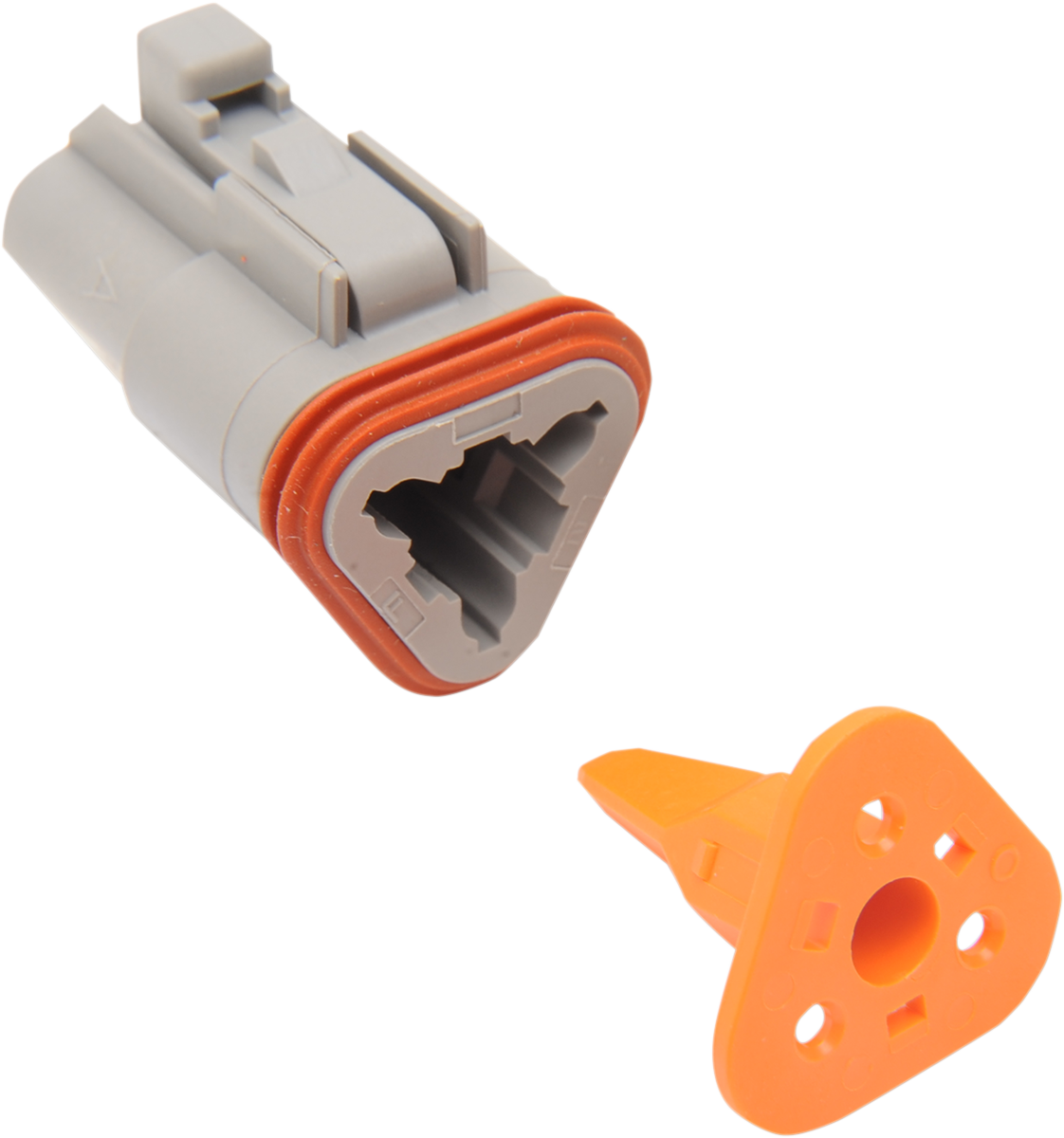Deutsch DT Sealed Connector Component — Wiring Connector - Deutsch Plug - 3 Pin - Gray [2120-0053] - Image 2