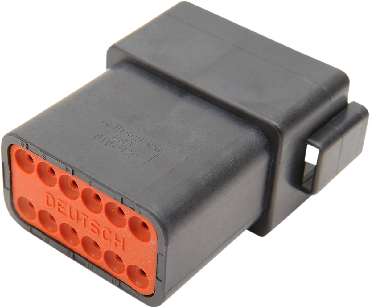 Deutsch DT Sealed Connector Component — Wiring Connector - Deutsch Receptacle - 12 Pin - Black [2120-0050]