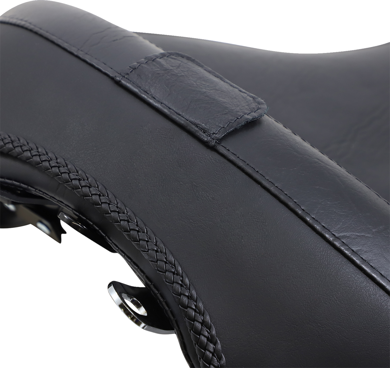 Wide Solo Seat with Removable Backrest - Wide Solo Seat - With Backrest - Vintage - Black - Smooth - FLSTN '05-'17 [0802-0893] - Image 5