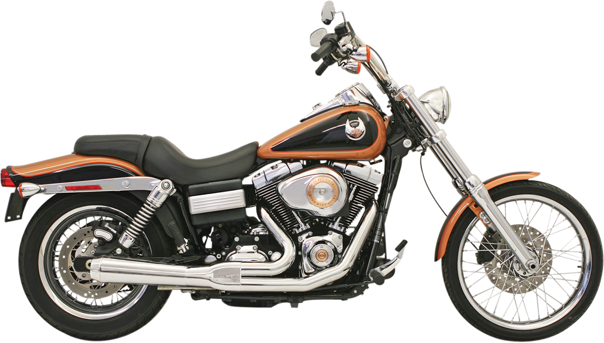 Road Rage 2:1 Exhaust System - Road Rage Exhaust - Chrome - Short - '06-'17 FXD [1800-1280]
