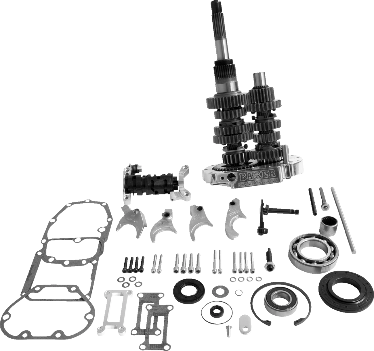 Overdrive 6-Speed Gear Set - Gear Set - Overdrive/6-Speed - Polished - '01 Touring [1103-0041]