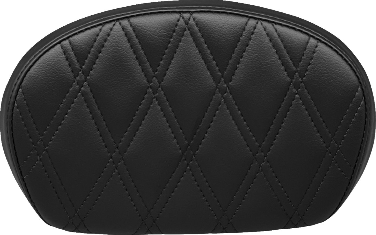 Sissy Bar Pad - Medium - Double Diamond - Dull Black [0801-1511]