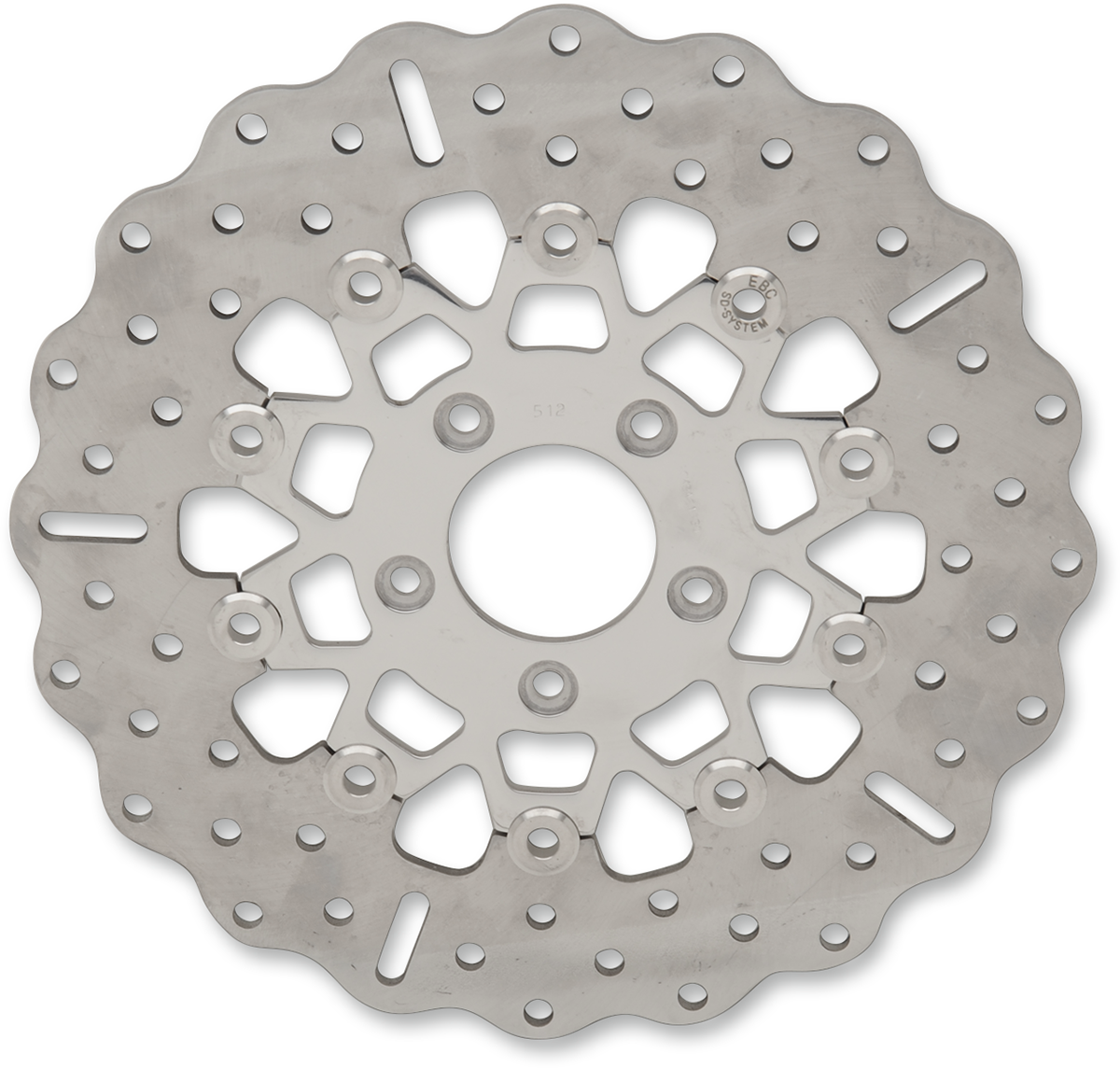 FSD Series Stainless Steel Front Brake Rotor for Big Twins - Brake Rotor - Polished Carrier [1710-3078]