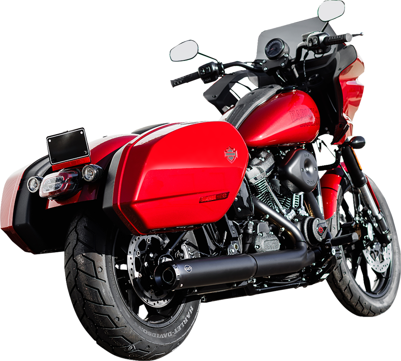 Grand National Slip-On Muffler - 50 State - 4" Black - M8 Softail [1801-1845]