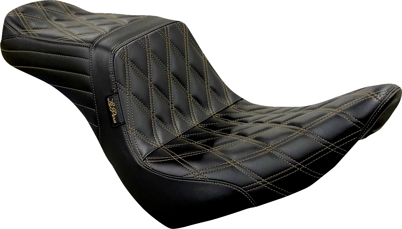 Tailwhip Seat - Diamond w/ Chestnut Stitching - Black - FXLR/FLSB '18-'23 [0802-1473]