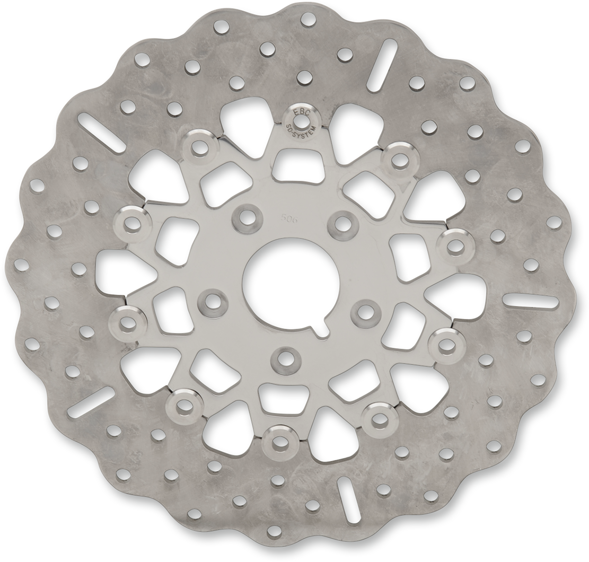 FSD Series Stainless Steel Front Brake Rotor for Big Twins - Brake Rotor - Polished Carrier [1710-3077]