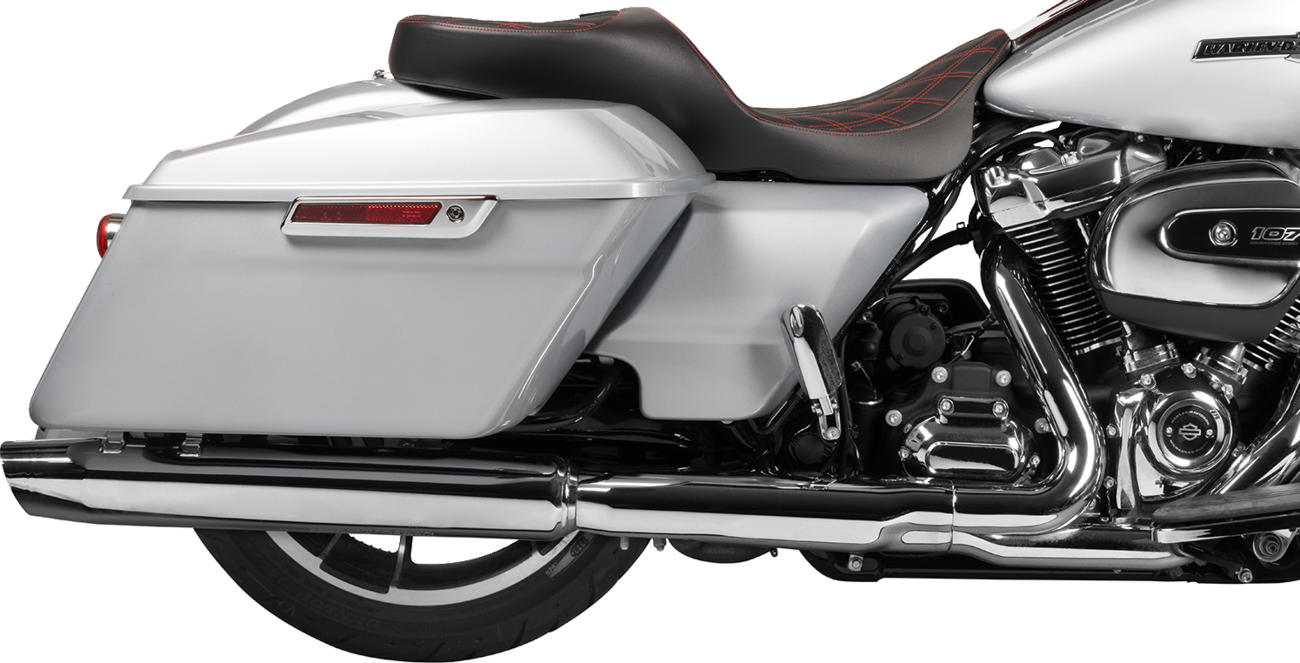 Extended Reach Freedom Touring Seats - Extended Reach Freedom Seat - Vinyl - Double Diamond - Red Stitch - FLT/FLH '09-'25 [0801-1982] - Image 4