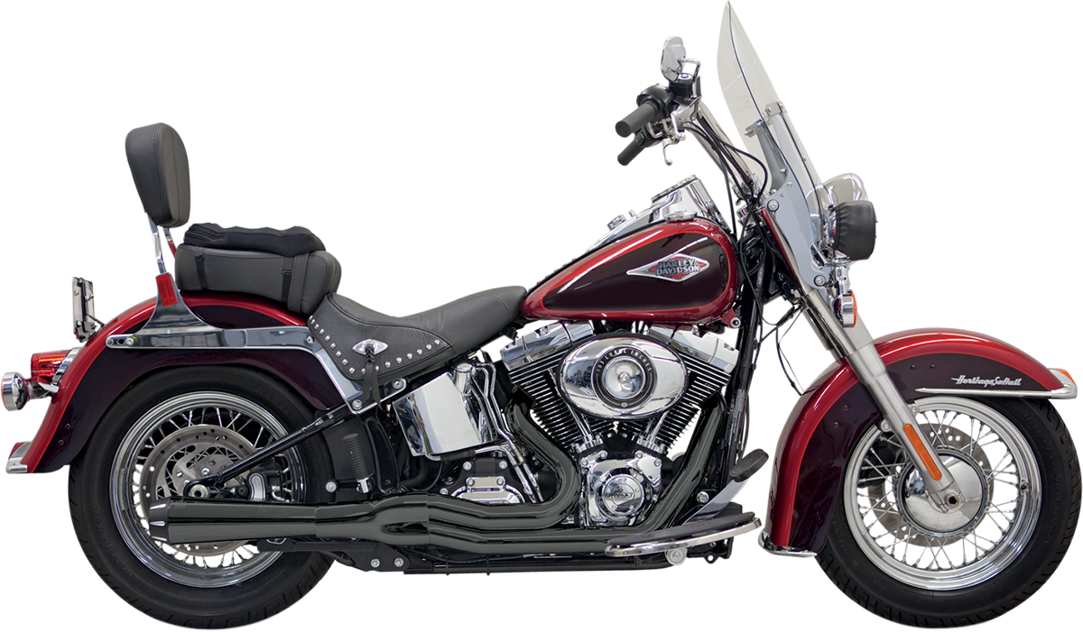 Road Rage II Mega Power 2:1 System - Mega Power Exhaust - Black - Short - FXS/FLS [1800-1513]