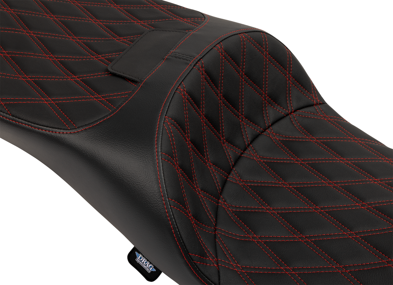 Extended Reach Freedom Touring Seats - Extended Reach Freedom Seat - Vinyl - Double Diamond - Red Stitch - FLT/FLH '09-'25 [0801-1982] - Image 2
