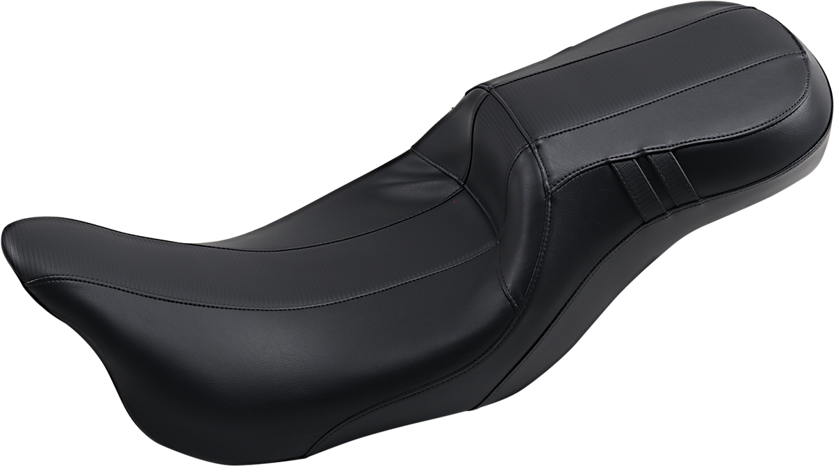 Outcast Daddy Long Legs Seat - 2-Up - w/o Backrest - Carbon Fiber Inlay - Black - FL '08-'23 [0801-1236]
