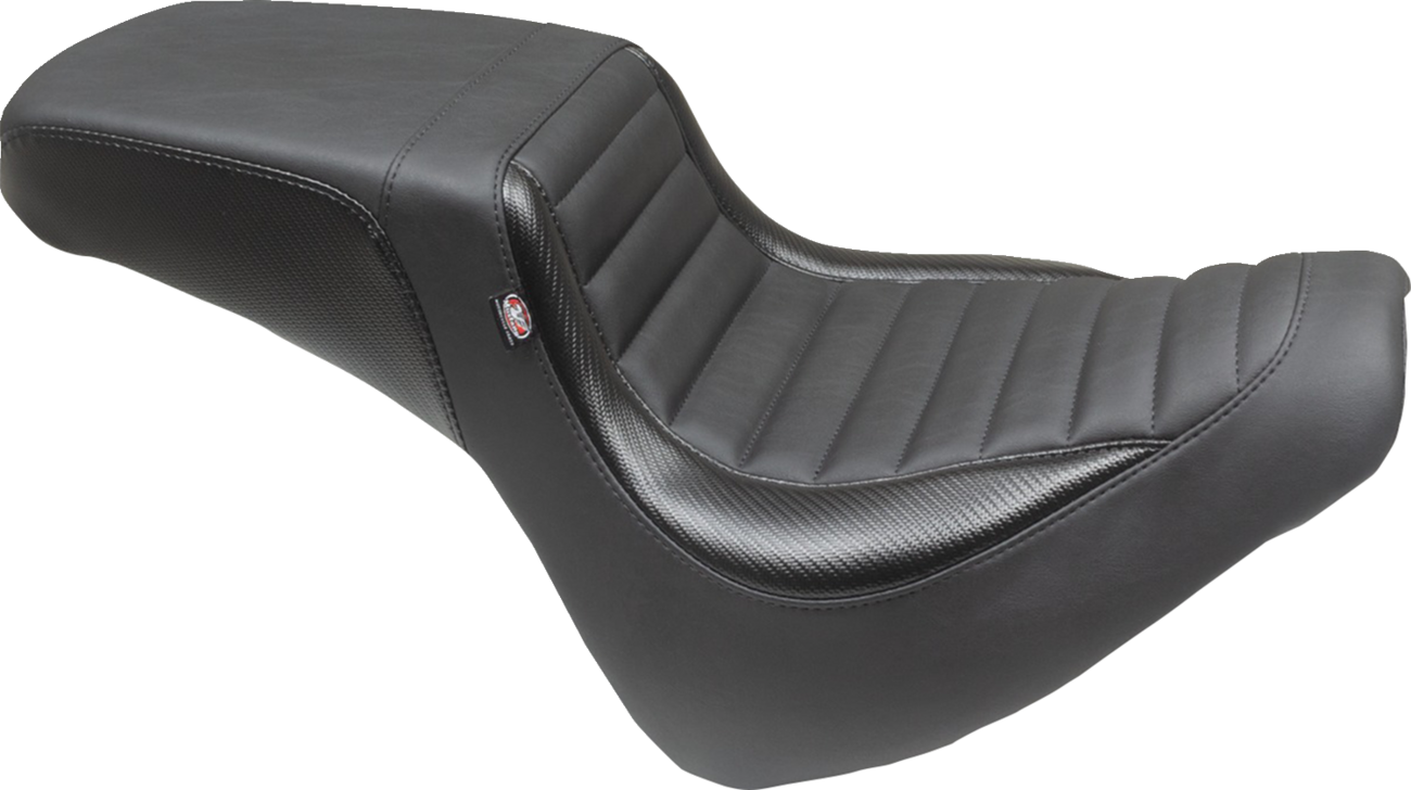 Squareback 2-Up Seat - Squareback Seat - Black - Tuck-n-Roll - Fat Bob '18-'23 [0802-1506]