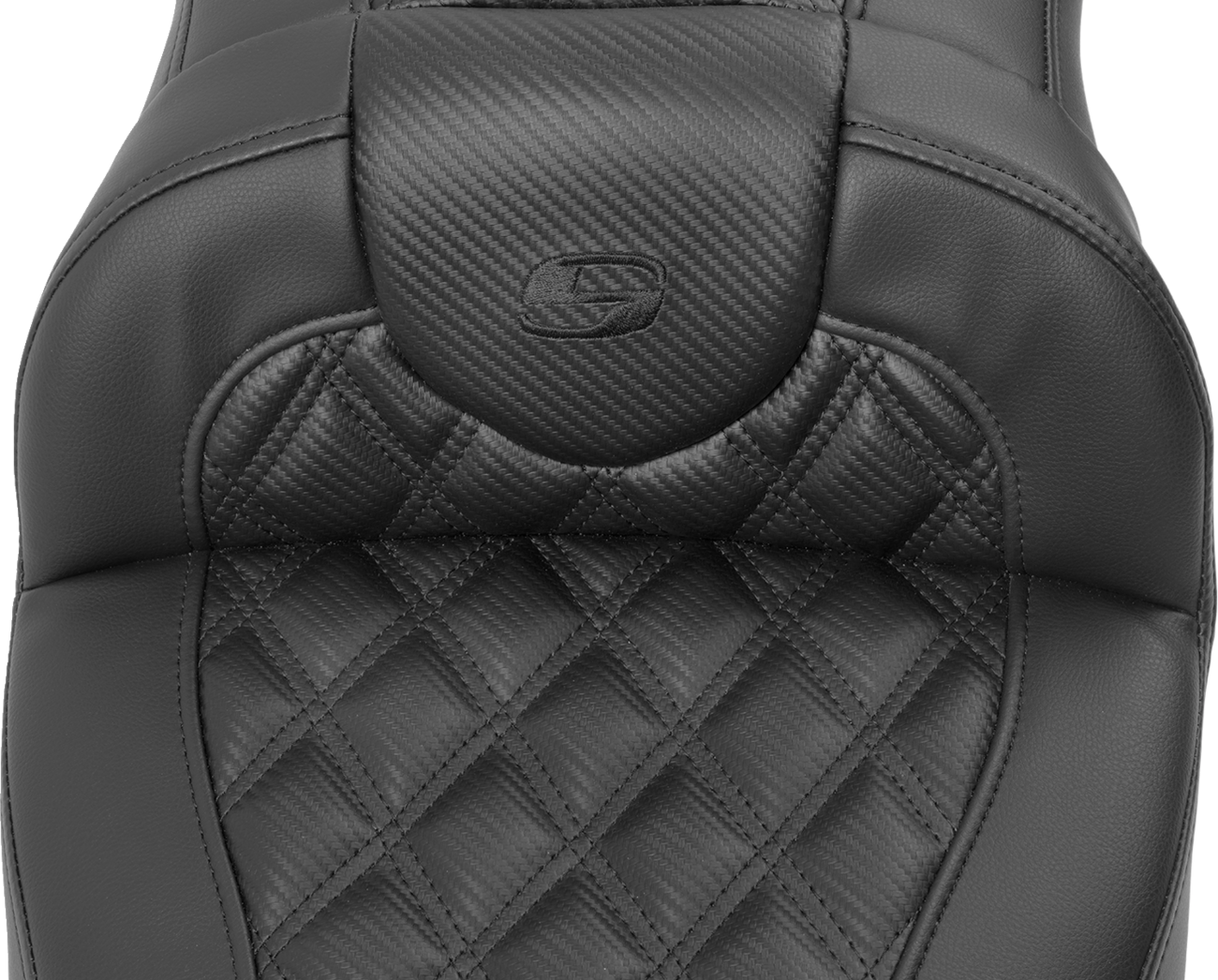 Roadsofa™ Extended Reach Seat - with Backrest - Carbon Fiber - Lattice Stitch - FLTR/FLHX '23-'24 [0801-1801] - Image 4