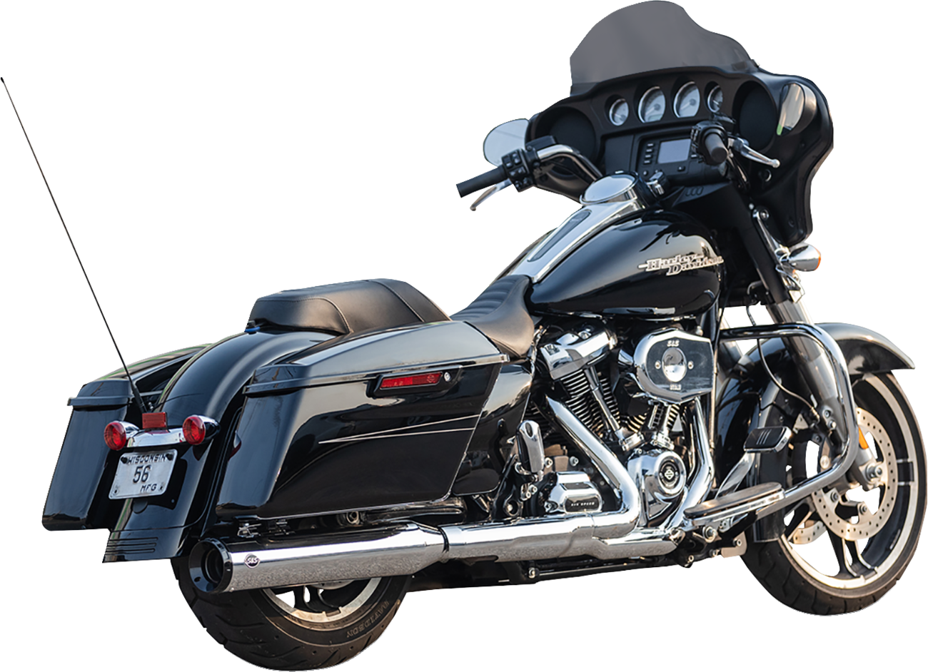 2-into-1 Swindler Exhaust Conversion Kit - 4-1/2" - Chrome - M8 Touring [1801-1850]