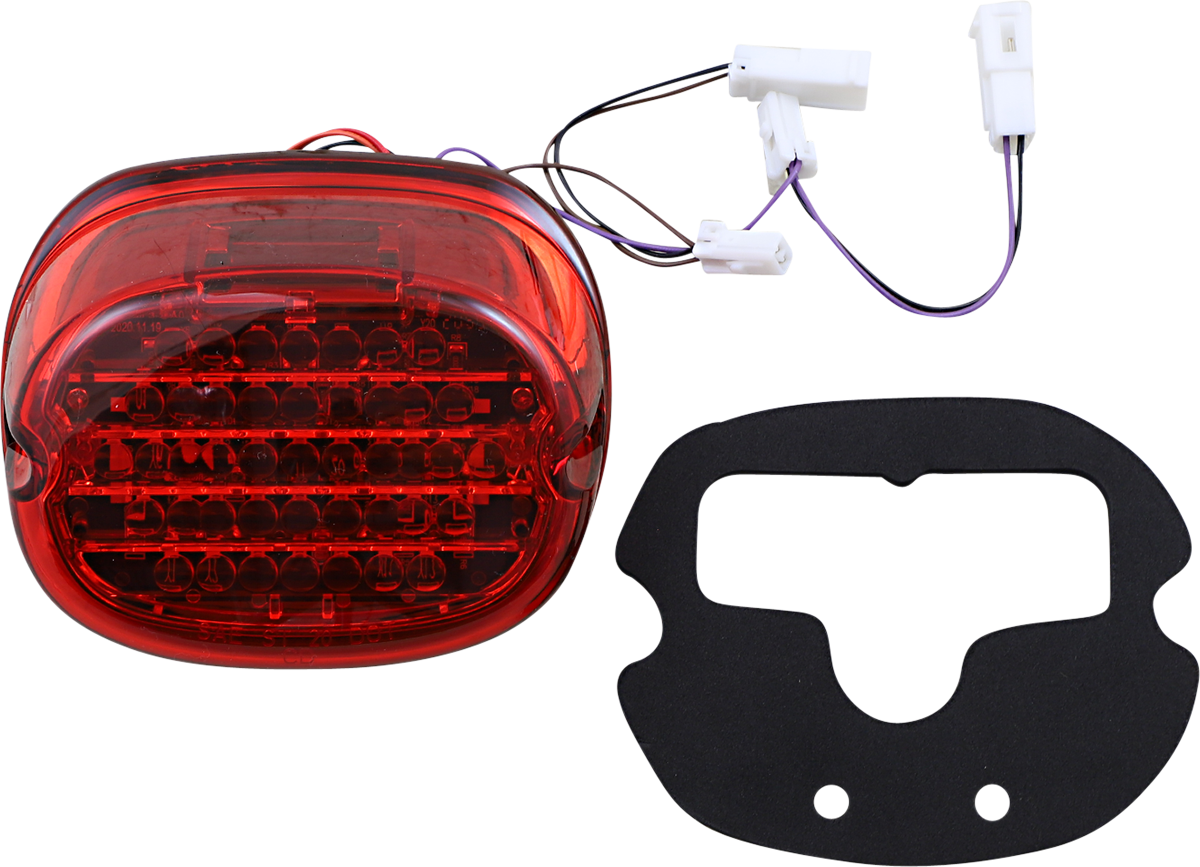 Low Profile LED Taillight with Integrated Auxiliary Turn Signals - Taillight w/ Integrated Turn Signal - No Window - Red Lens [2010-1442] - Image 2