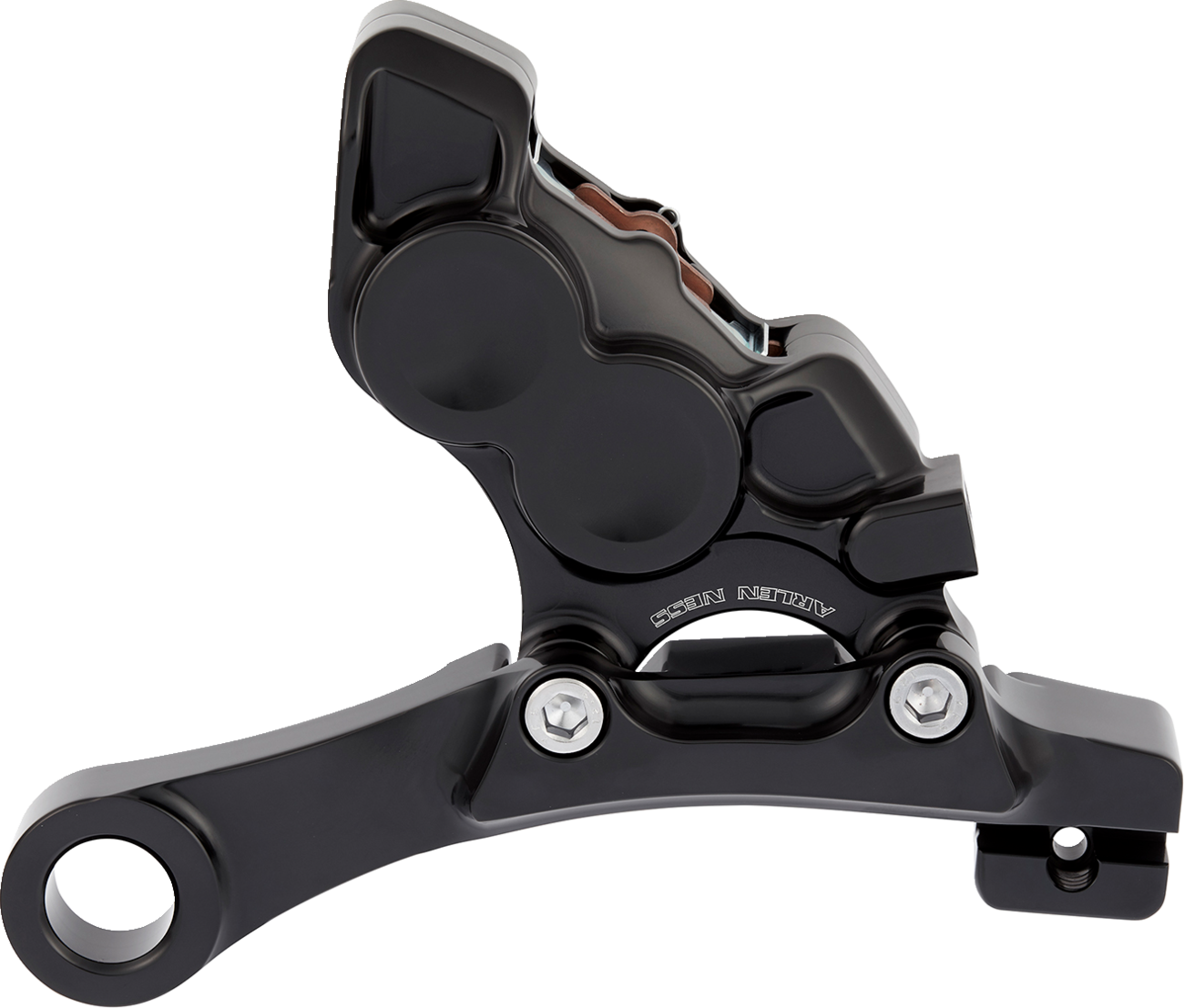 Ness Tech Four-Piston Caliper - 4-Piston Caliper - Rear - 11.8" - Black [1701-0627]