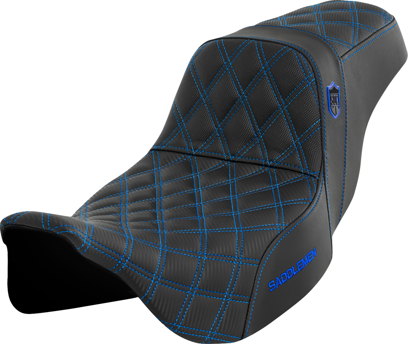 Pro Series SDC Performance Grip Seat - Pro Series SDC Performance Seat - w/o Backrest - Blue Stitch - FLH/FLT '08-'23 [0801-1655]