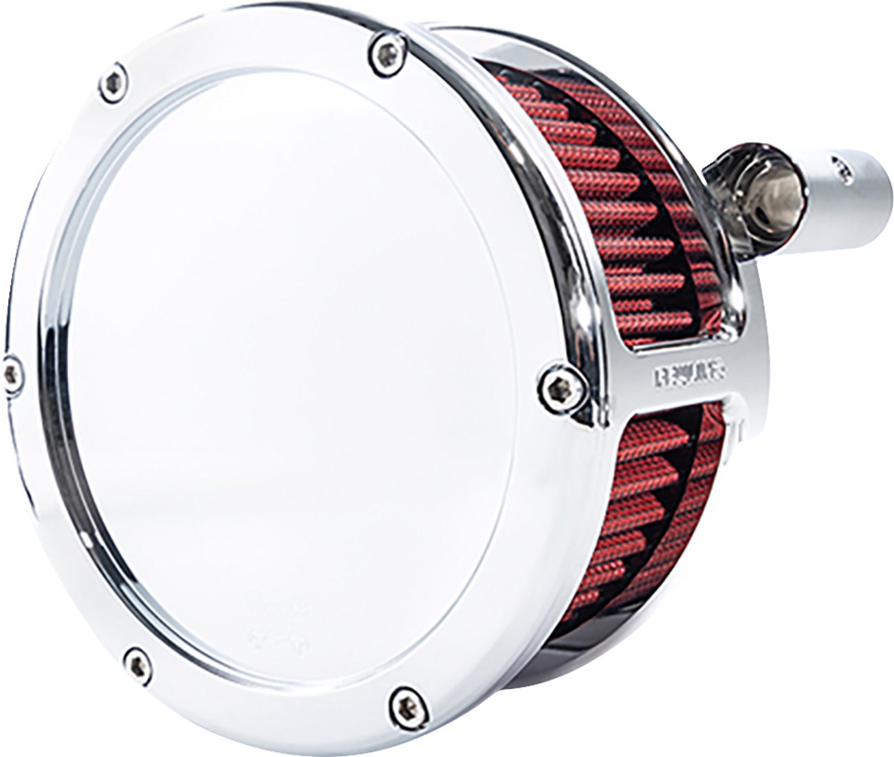 BA Air Cleaner Kit - Chrome with Red Filter - '08-'17 Dyna/Softail/Touring [1010-3315]