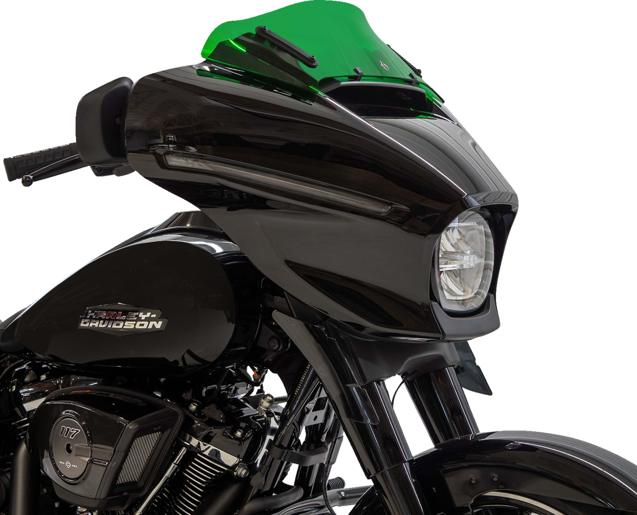 Kolor Flare® Windshield - 6-1/2" - Green - '23-'25 FLHX [2310-0954] - Image 2
