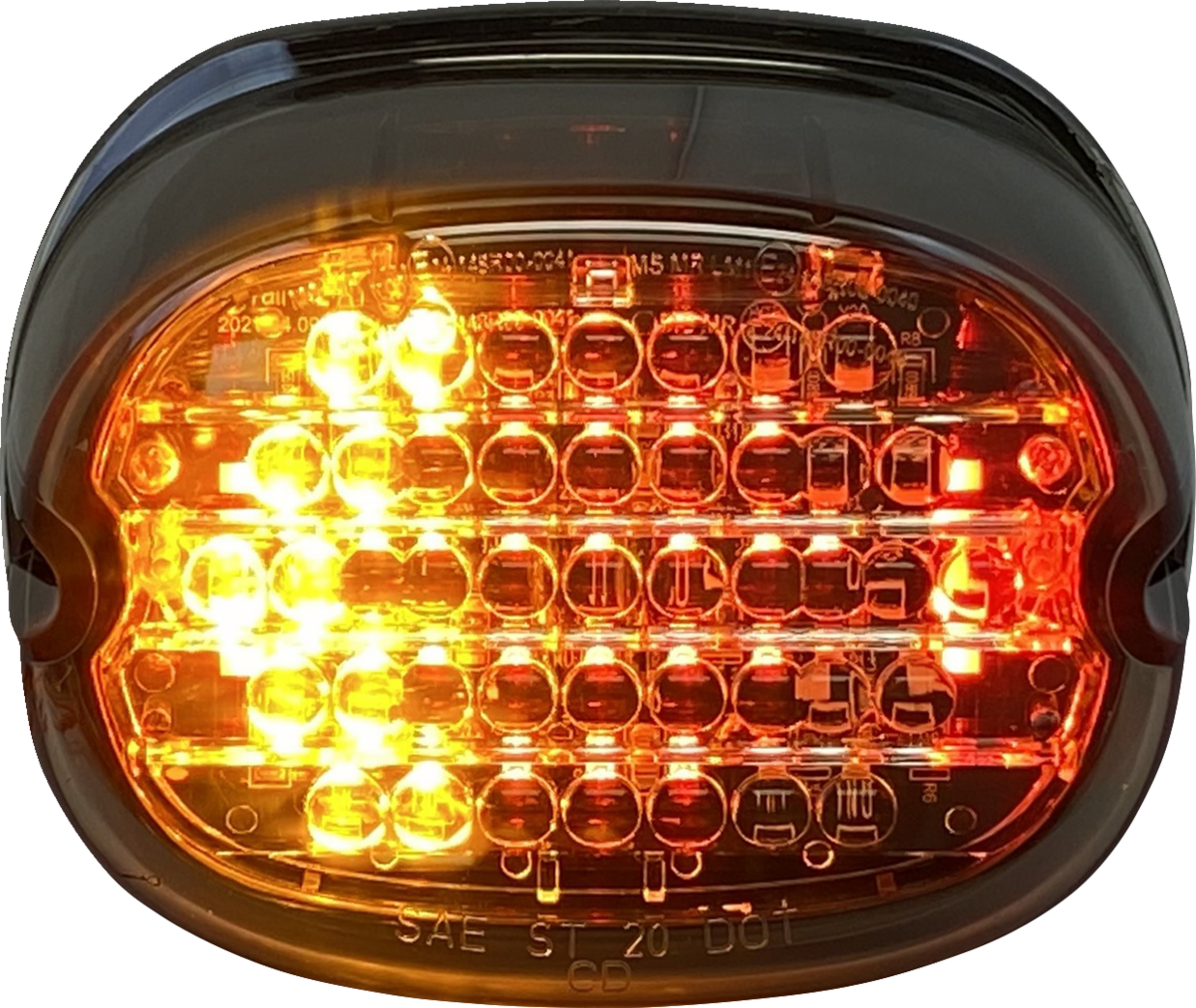 Low Profile LED Taillight with Integrated Auxiliary Turn Signals - Taillight w/ Integrated Turn Signal - No Window - Smoke Lens [2010-1443]