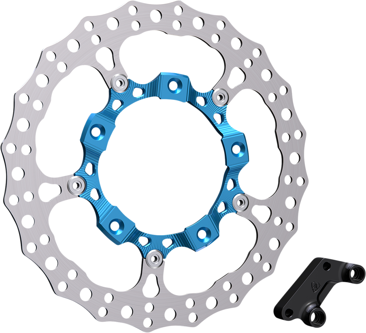 Big Brake 14" Full Floating Brake Rotor Kit - Rotor 14" - Front Right - Blue [1710-3965]