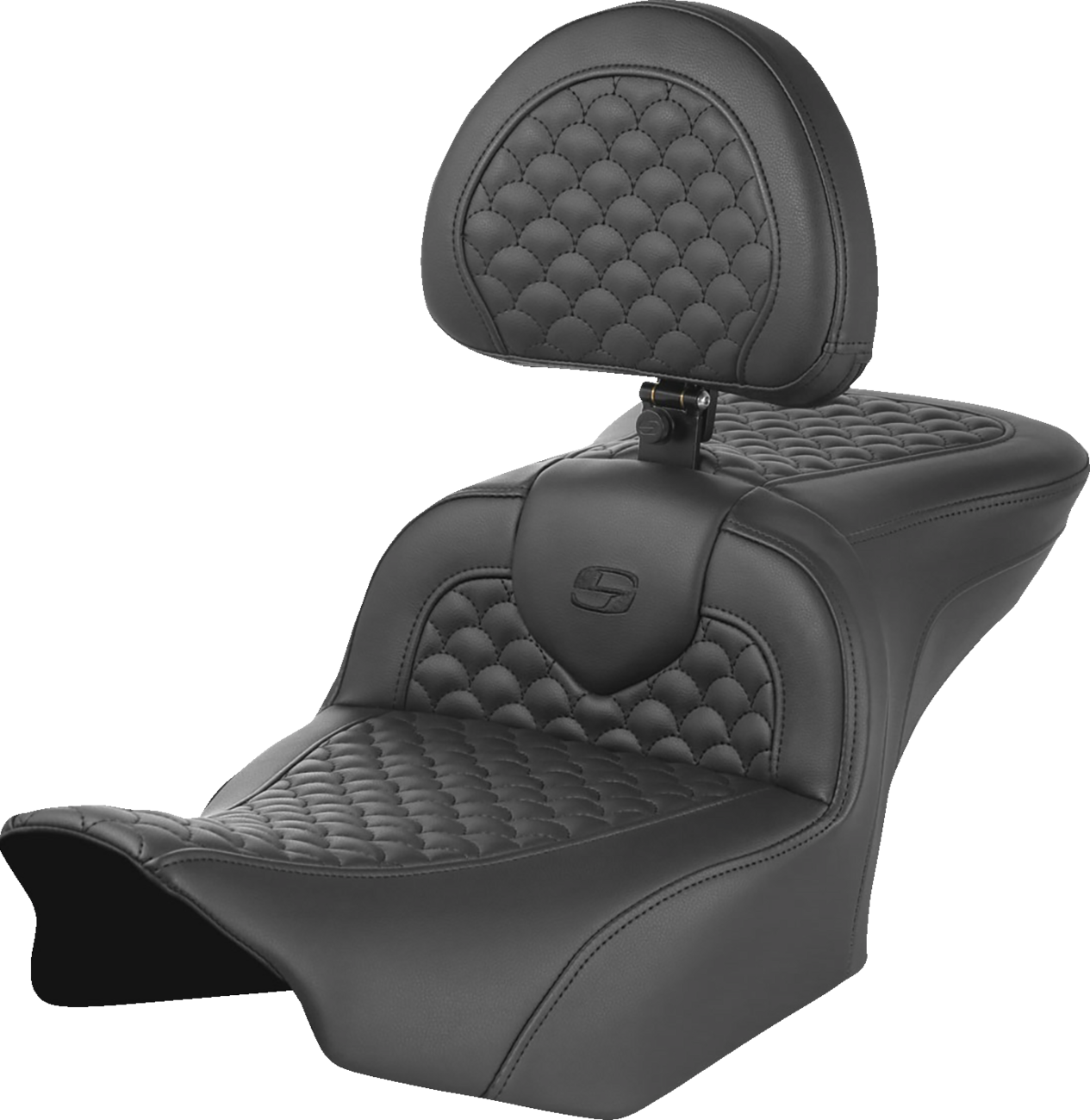 Dragon Scale Stitch RoadSofa™ Seat - Roadsofa™ Seat - Dragon Scale Stitch - w/ Backrest - FLTR/FLHX '23-'25 [0801-1937]
