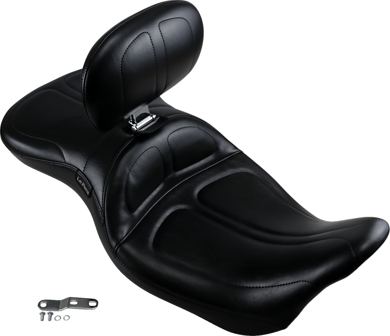 Maverick Seat - with Backrest - Stitched - Black - FL '08-'23 [0801-1143] - Image 2