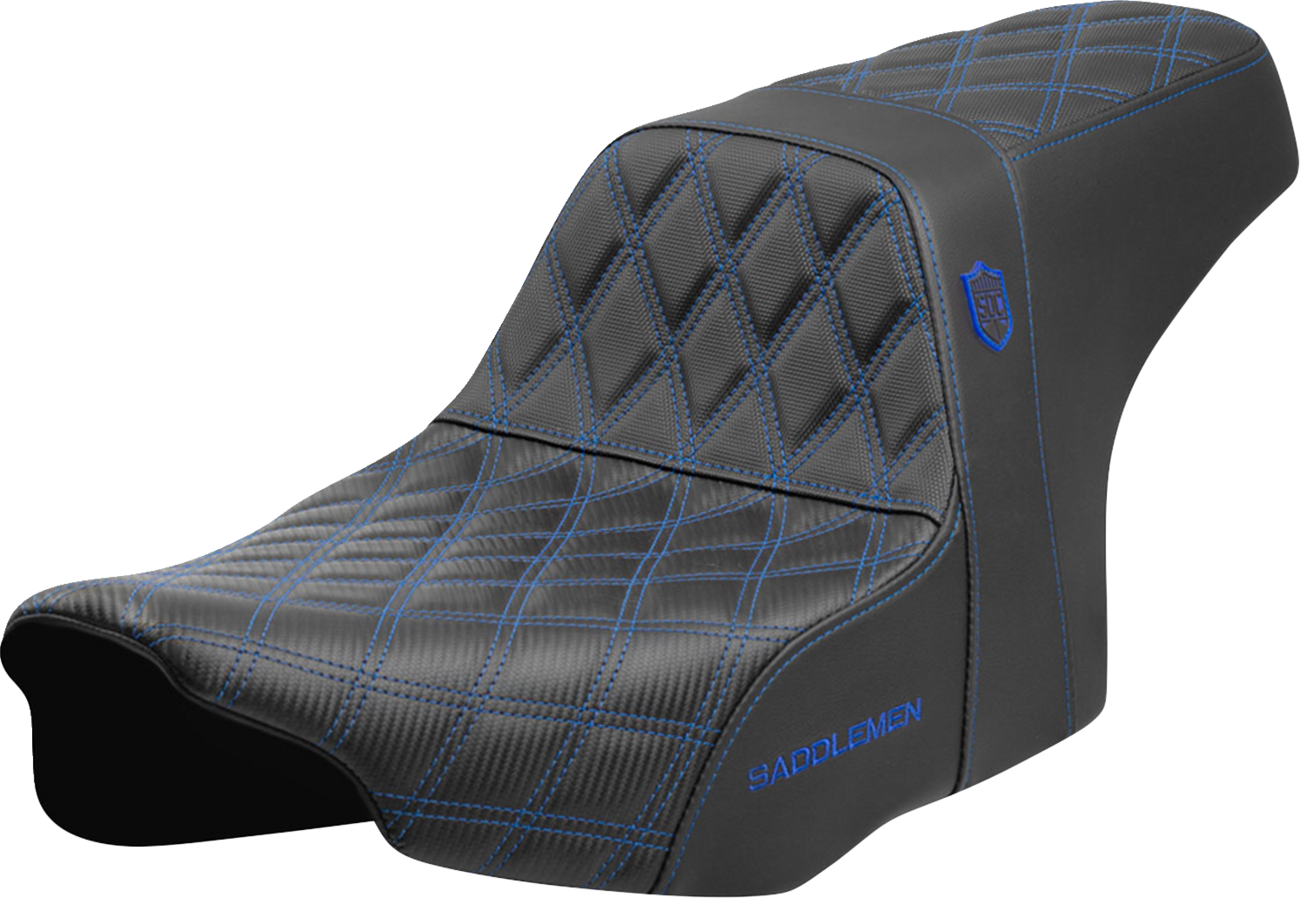 Pro Series SDC Performance Grip Seat - Pro Series SDC Performance Seat - Blue Stitching - w/o Backrest - FLT/FLH '23-'24 [0801-2000]