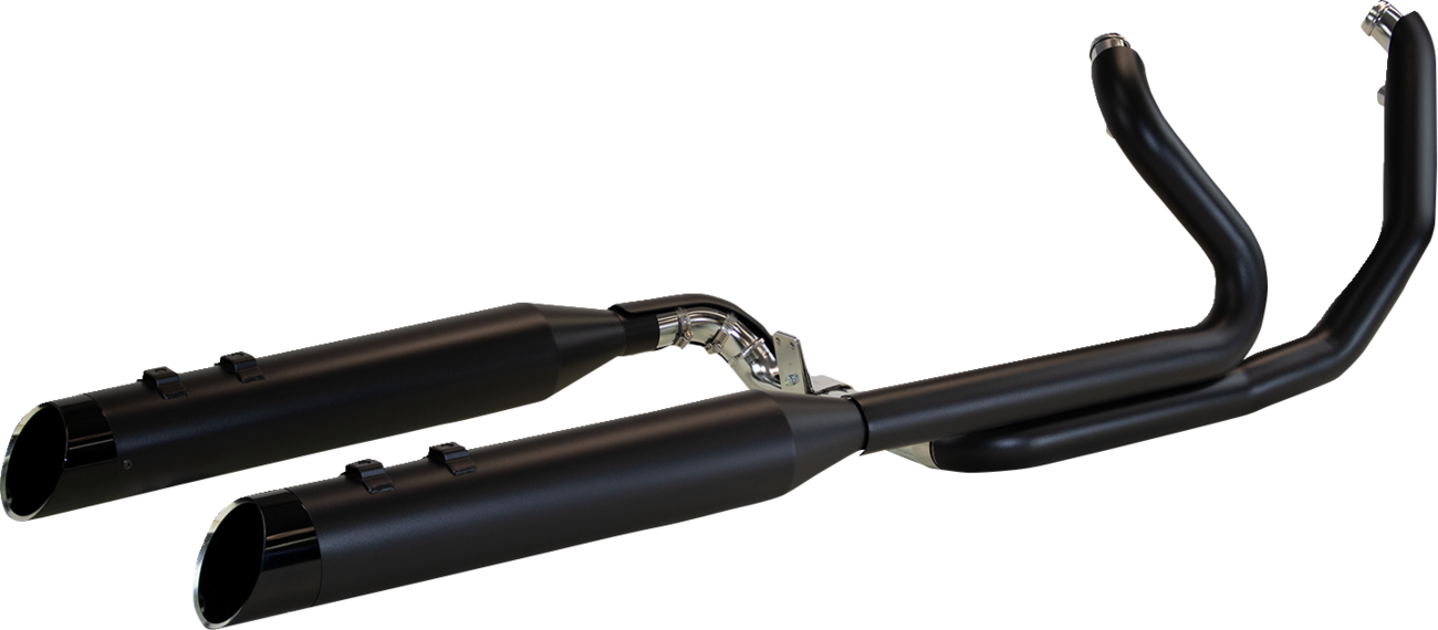 2-into-1-into-2 Dominator-SR Exhaust System - Black - Without End Caps - M8 Touring [1800-2764] - Image 5