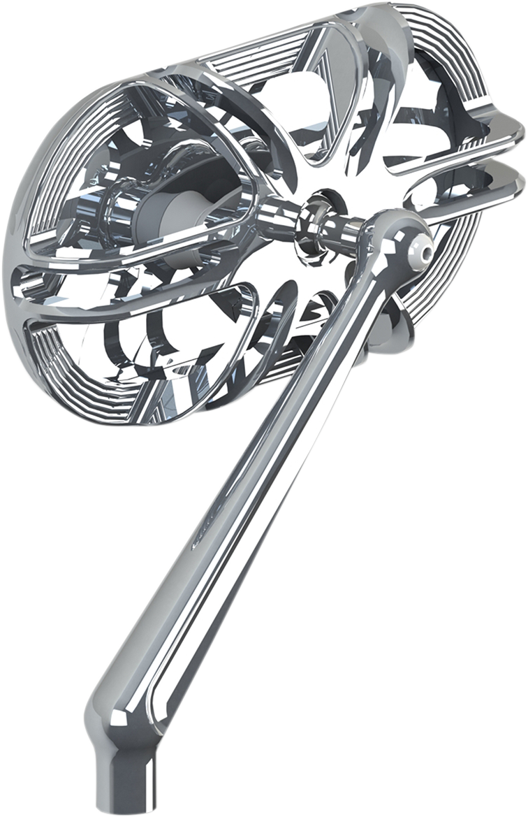 Caged Series Mirror - Mirror - Side View - Caged Series/Deep Cut - Chrome - Left [0640-1206] - Image 2