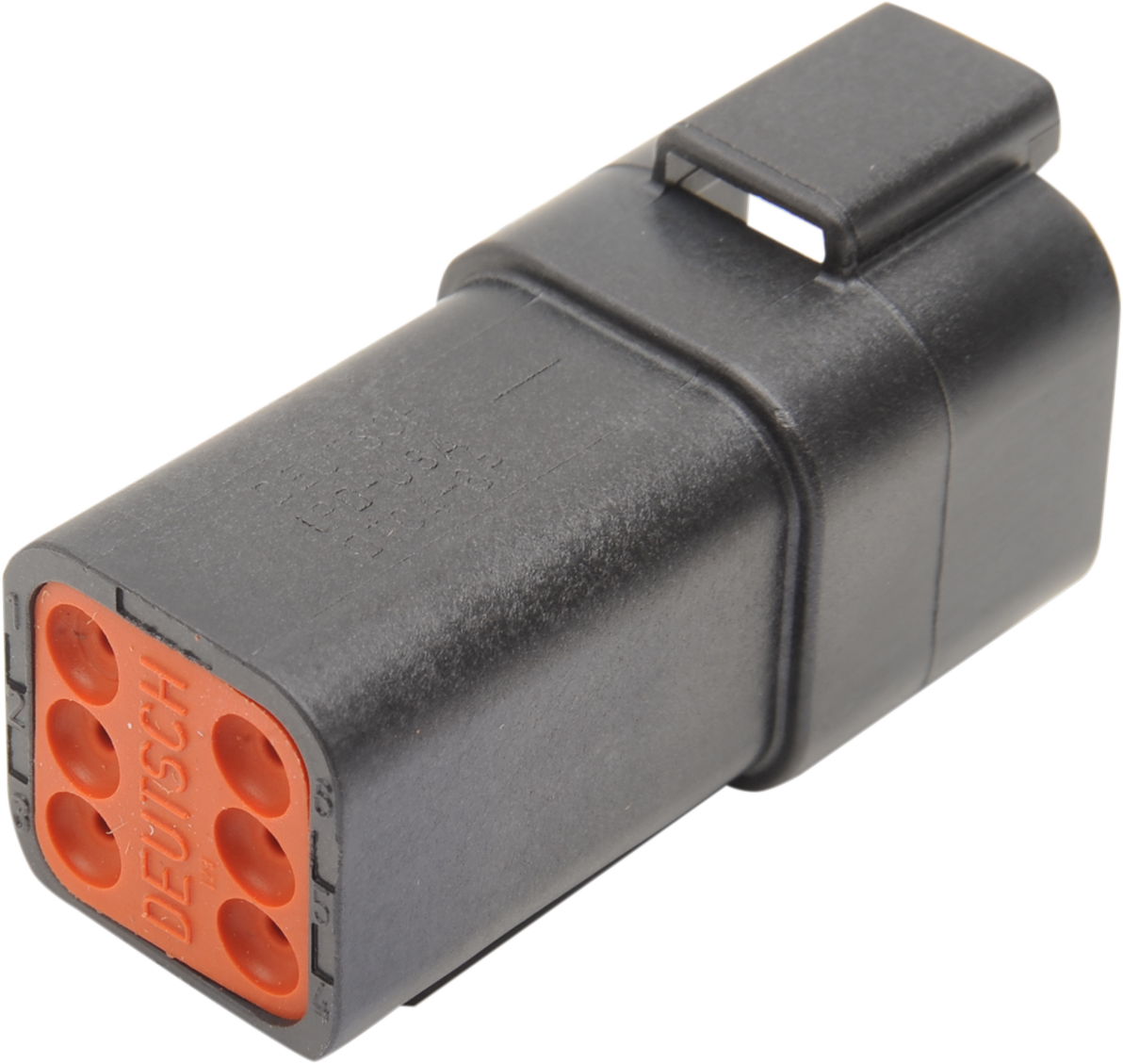 Deutsch DT Sealed Connector Component — Wiring Connector - Deutsch Receptacle - 6 Pin - Black [2120-0046]