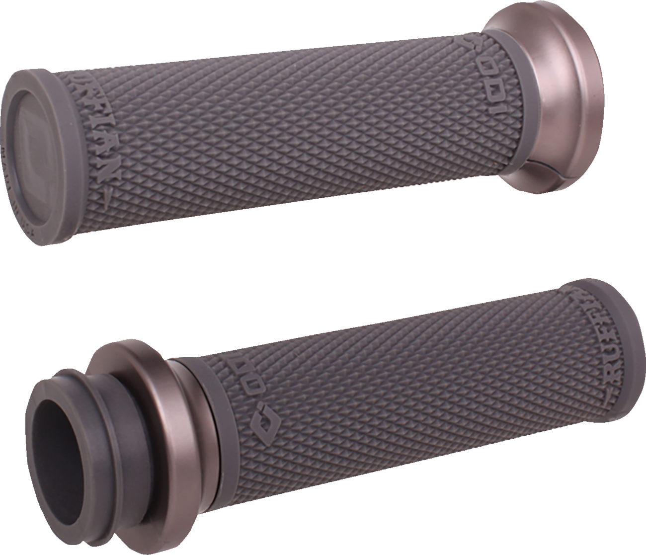 Ruffian Lock-On Street Grips - TBW - Black/Gunmetal [0630-3406]
