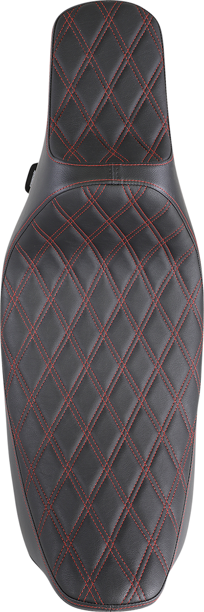 Extended Reach Predator III Seat - Double Diamond - Black w/ Red Stitching - FL '99-'07 [0801-1371] - Image 2