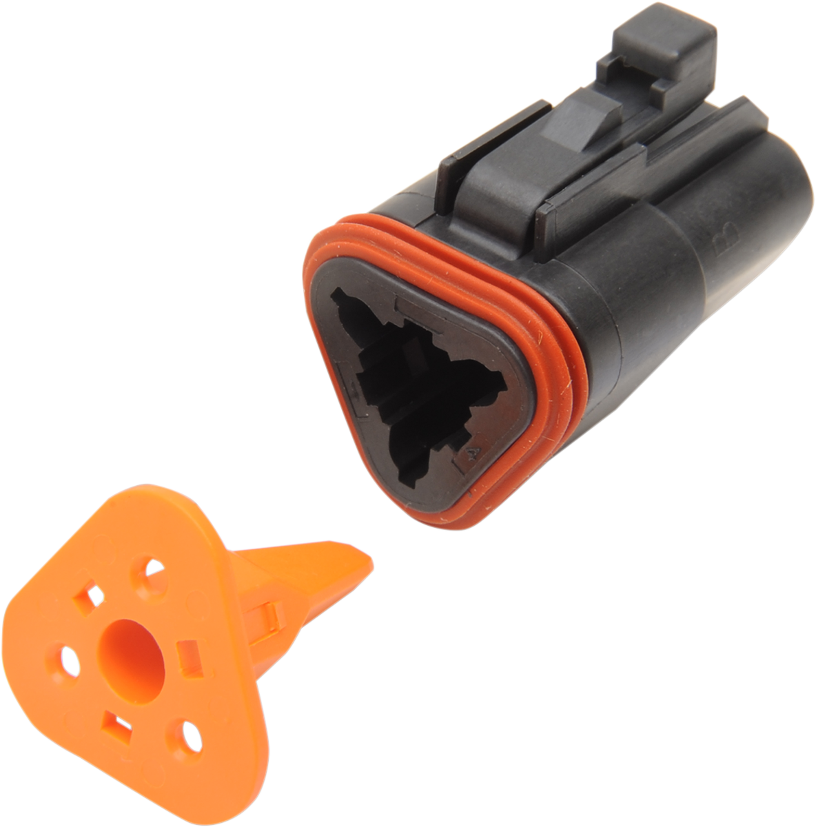 Deutsch DT Sealed Connector Component — Wiring Connector - Deutsch Plug - 3 Pin - Black [2120-0054] - Image 2
